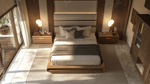 Serene Minimalist Bedroom Design: A Luxurious Haven of Tranquility