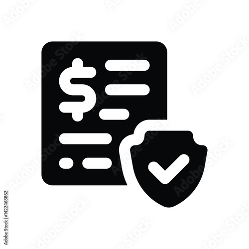 insurance glyph icon. Strong and solid vector icon for websites, mobile interfaces, presentations, and visual branding. High quality and easy to edit.