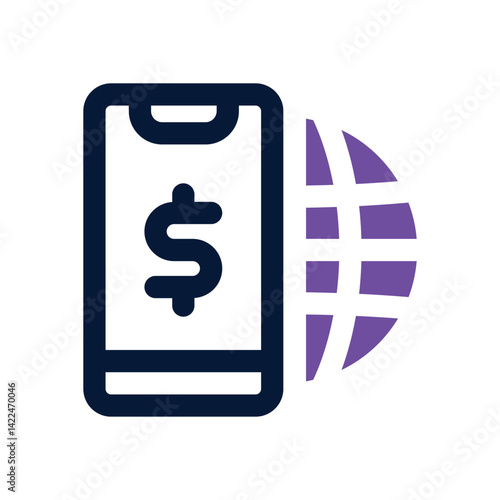 mobile phone dual tone icon. Sleek and modern vector icon for websites, mobile apps, marketing materials, and corporate design. Fully scalable and ready to use.