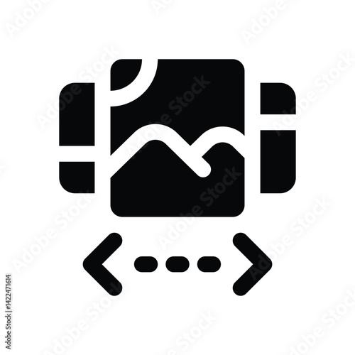 slider glyph icon. Strong and solid vector icon for websites, mobile interfaces, presentations, and visual branding. High quality and easy to edit.