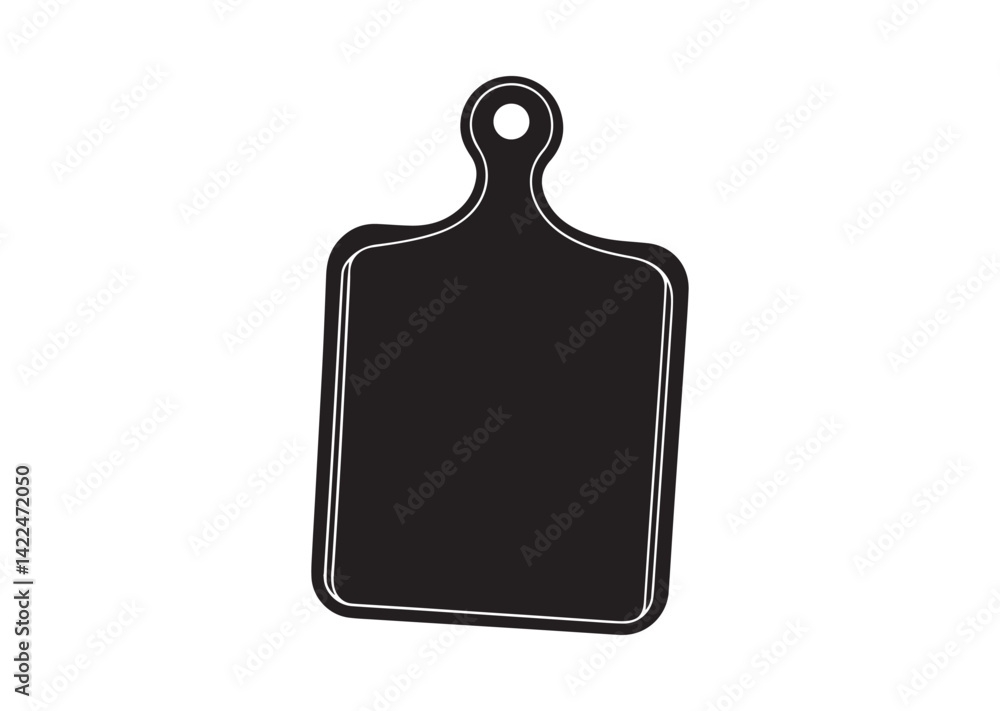 Obraz premium Cutting board silhouette vector