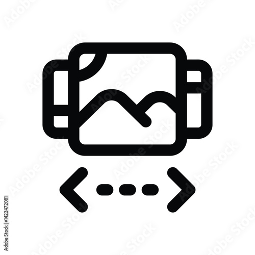 slider line icon. Clean and minimalist vector icon for websites, mobile apps, presentations, and logos. Fully scalable and customizable for any project.