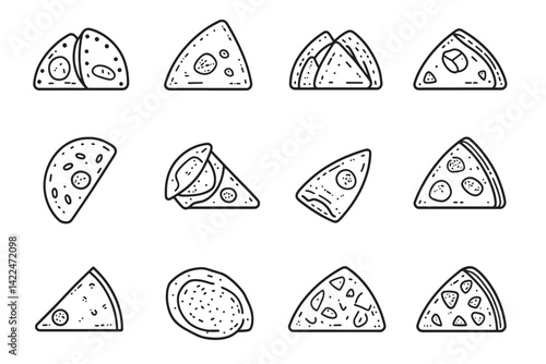 Panettone Minimalist 2D Line Art