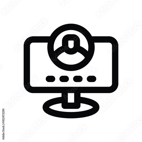 login line icon. Clean and minimalist vector icon for websites, mobile apps, presentations, and logos. Fully scalable and customizable for any project.