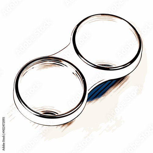 contact lens case illustration  