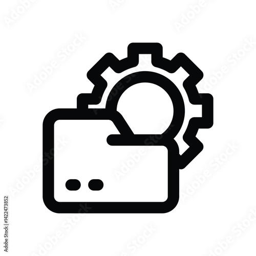 data management line icon. Clean and minimalist vector icon for websites, mobile apps, presentations, and logos. Fully scalable and customizable for any project.