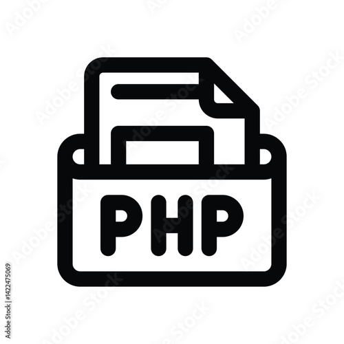 php document line icon. Clean and minimalist vector icon for websites, mobile apps, presentations, and logos. Fully scalable and customizable for any project.