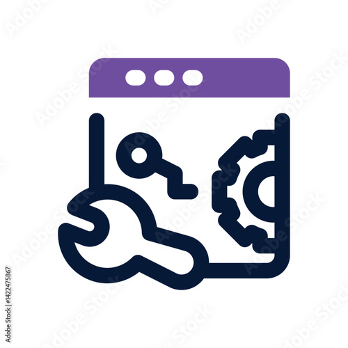 software development dual tone icon. Sleek and modern vector icon for websites, mobile apps, marketing materials, and corporate design. Fully scalable and ready to use.