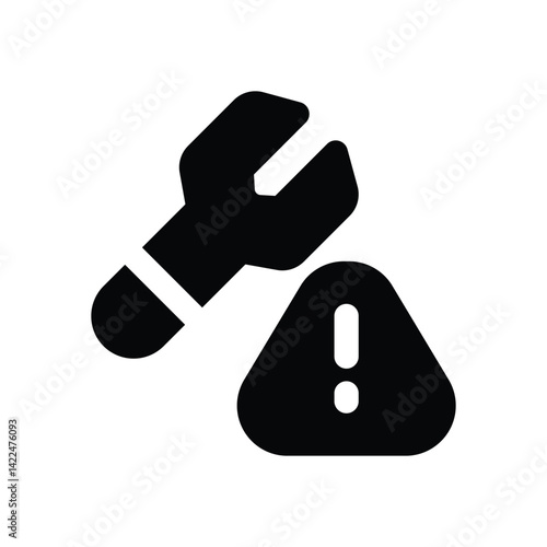 maintenance glyph icon. Strong and solid vector icon for websites, mobile interfaces, presentations, and visual branding. High quality and easy to edit.