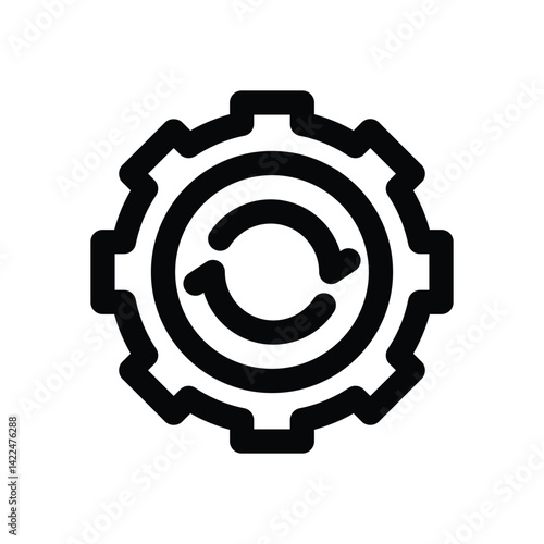 system update line icon. Clean and minimalist vector icon for websites, mobile apps, presentations, and logos. Fully scalable and customizable for any project.