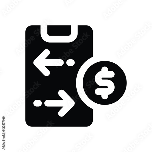 payment glyph icon. Strong and solid vector icon for websites, mobile interfaces, presentations, and visual branding. High quality and easy to edit.