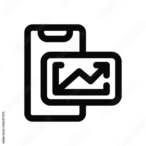 trading line icon. Clean and minimalist vector icon for websites, mobile apps, presentations, and logos. Fully scalable and customizable for any project.