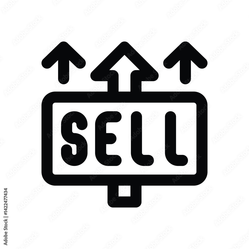 buy line icon. Clean and minimalist vector icon for websites, mobile apps, presentations, and logos. Fully scalable and customizable for any project.