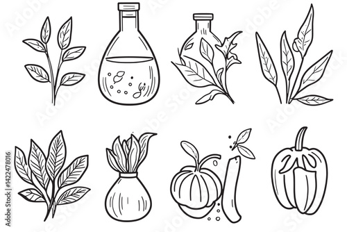 Pesto Icon Minimalist 2D Line Art