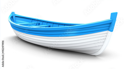 boat on white background
