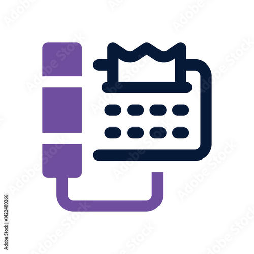 fax dual tone icon. Sleek and modern vector icon for websites, mobile apps, marketing materials, and corporate design. Fully scalable and ready to use.