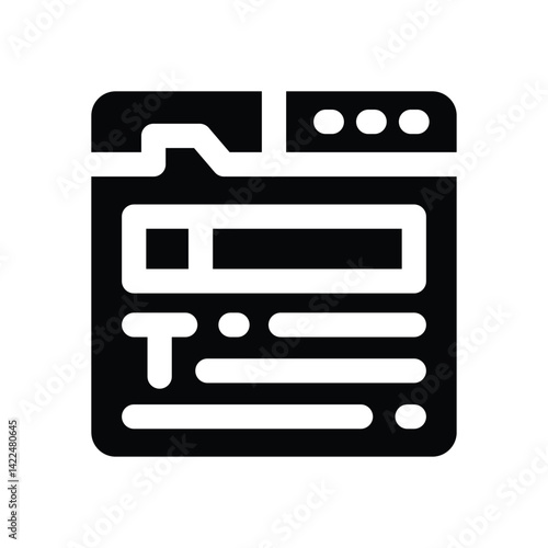 typography glyph icon. Strong and solid vector icon for websites, mobile interfaces, presentations, and visual branding. High quality and easy to edit.