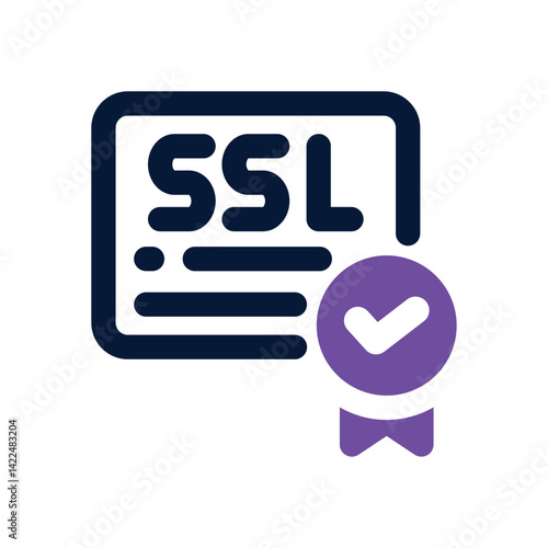 ssl certificate dual tone icon. Sleek and modern vector icon for websites, mobile apps, marketing materials, and corporate design. Fully scalable and ready to use.