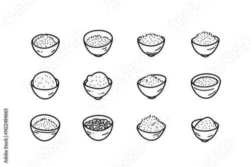 Polenta dish minimal line art