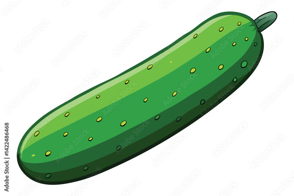 green cucumber isolated vector on white green cucumber isolated vector on white
