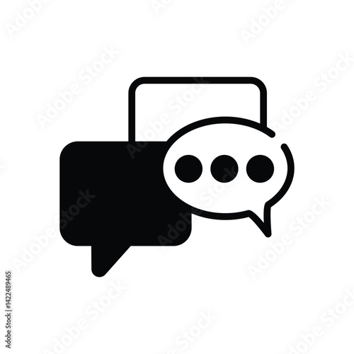 Speech Bubbles Icon vector stock illustration