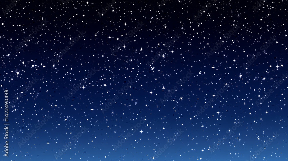 Fototapeta premium A star-studded night sky, dense with twinkling celestial bodies.