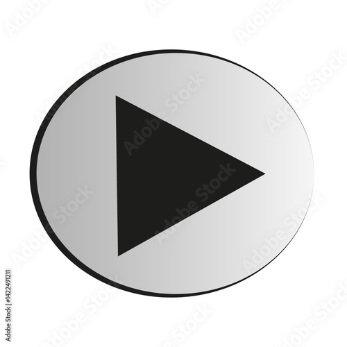 Free Download Play Button Icon in Gray Gradient Circle - GFXLoad