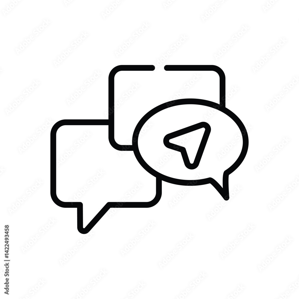 Fototapeta premium Paper Plane Icon vector stock illustration