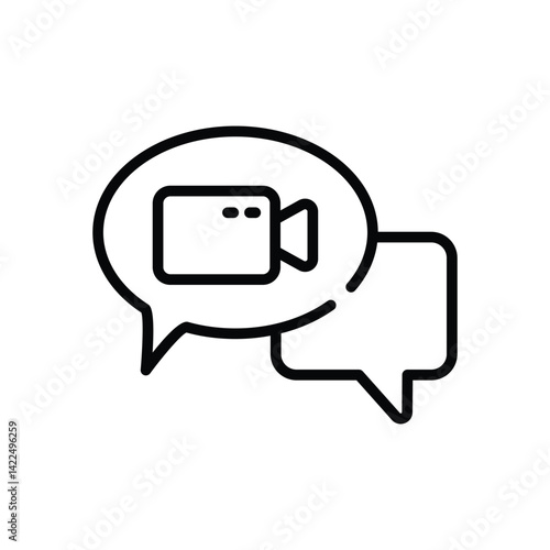 Video Chat Icon vector stock illustration