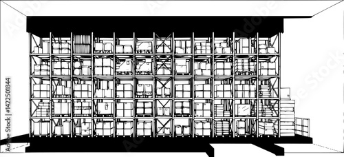 Warehouse icon. Building, structure. Black silhouette. Front side view. Vector simple flat graphic illustration. Isolated object on white background.