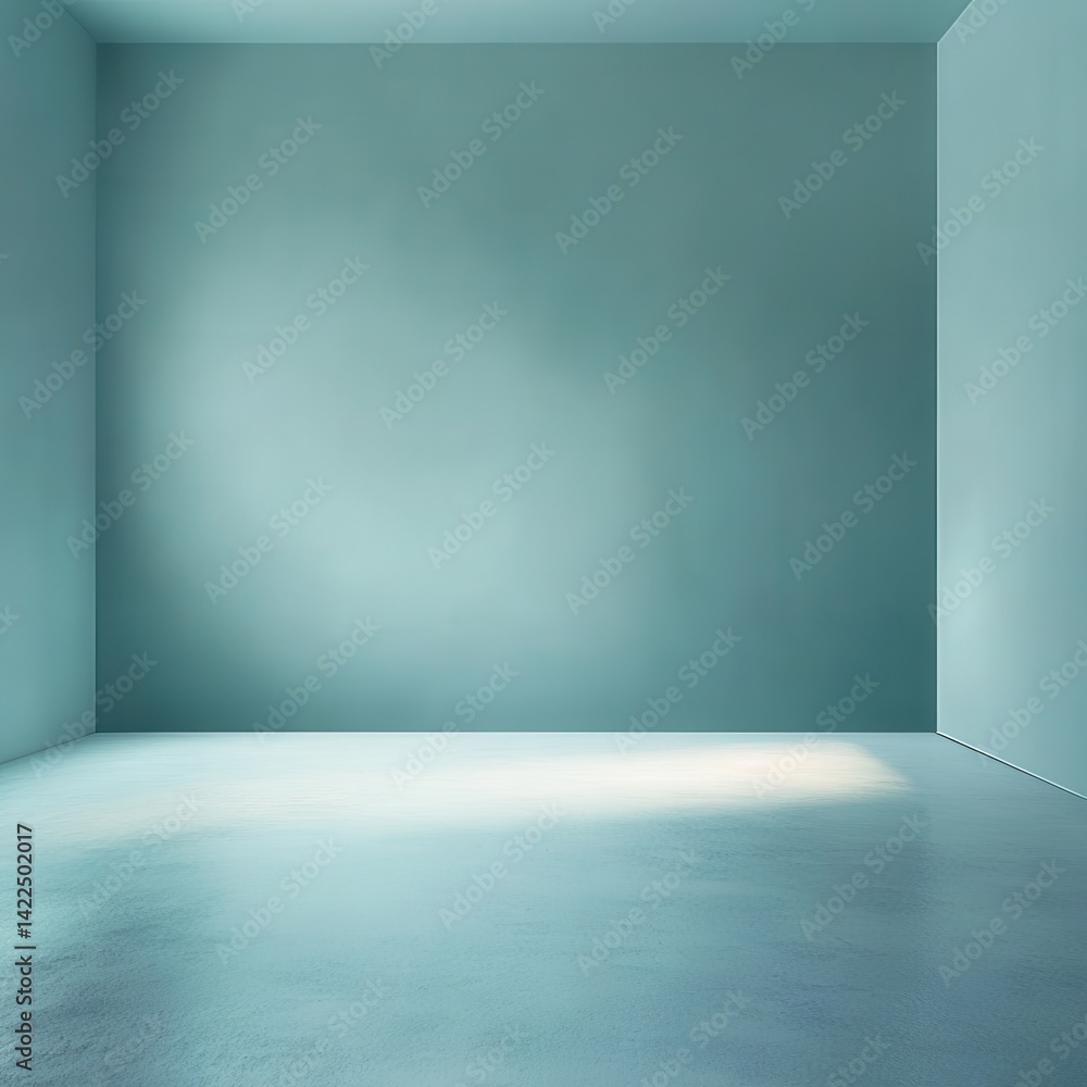 Empty teal room, minimalist and modern. Empty teal room, minimalist and modern.