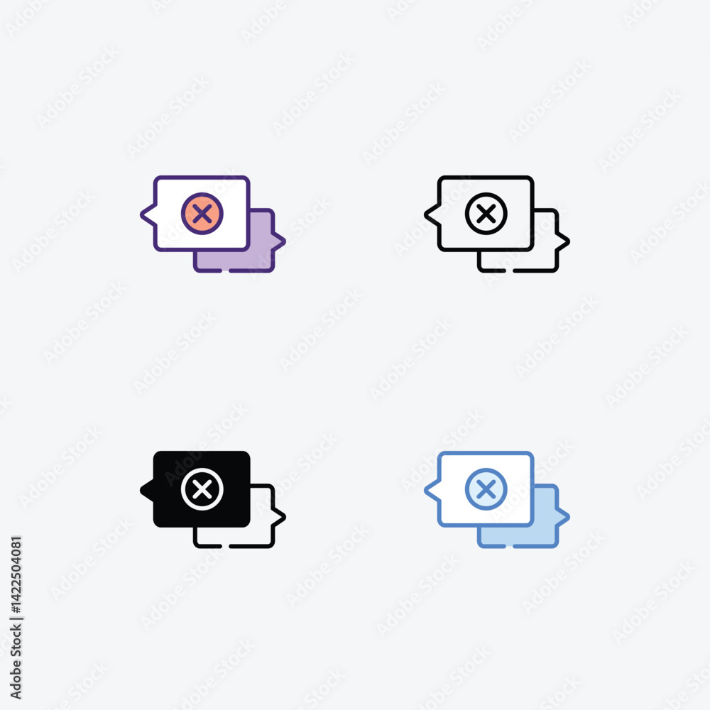 Delete icons set in different style vector stock illustration Delete icons set in different style vector stock illustration