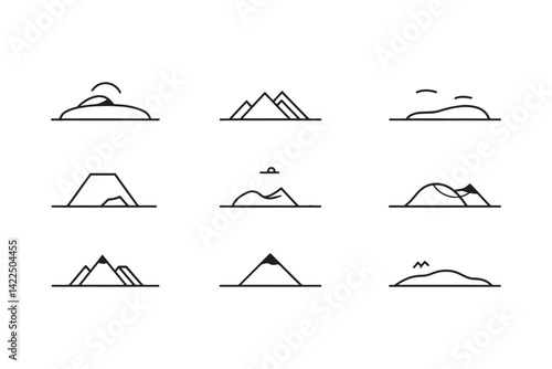 Minimalist Sandwich Icon 2D Line Art