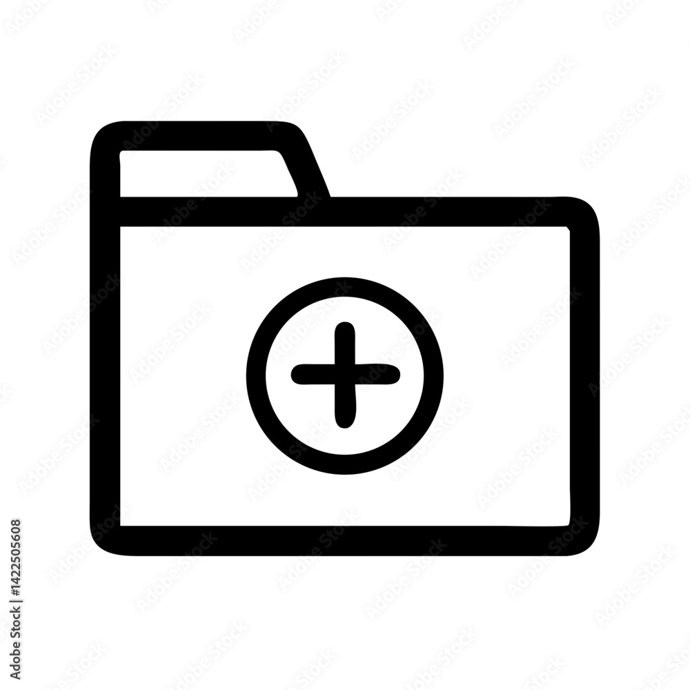 add folder glyph flat vector icon add folder glyph flat vector icon