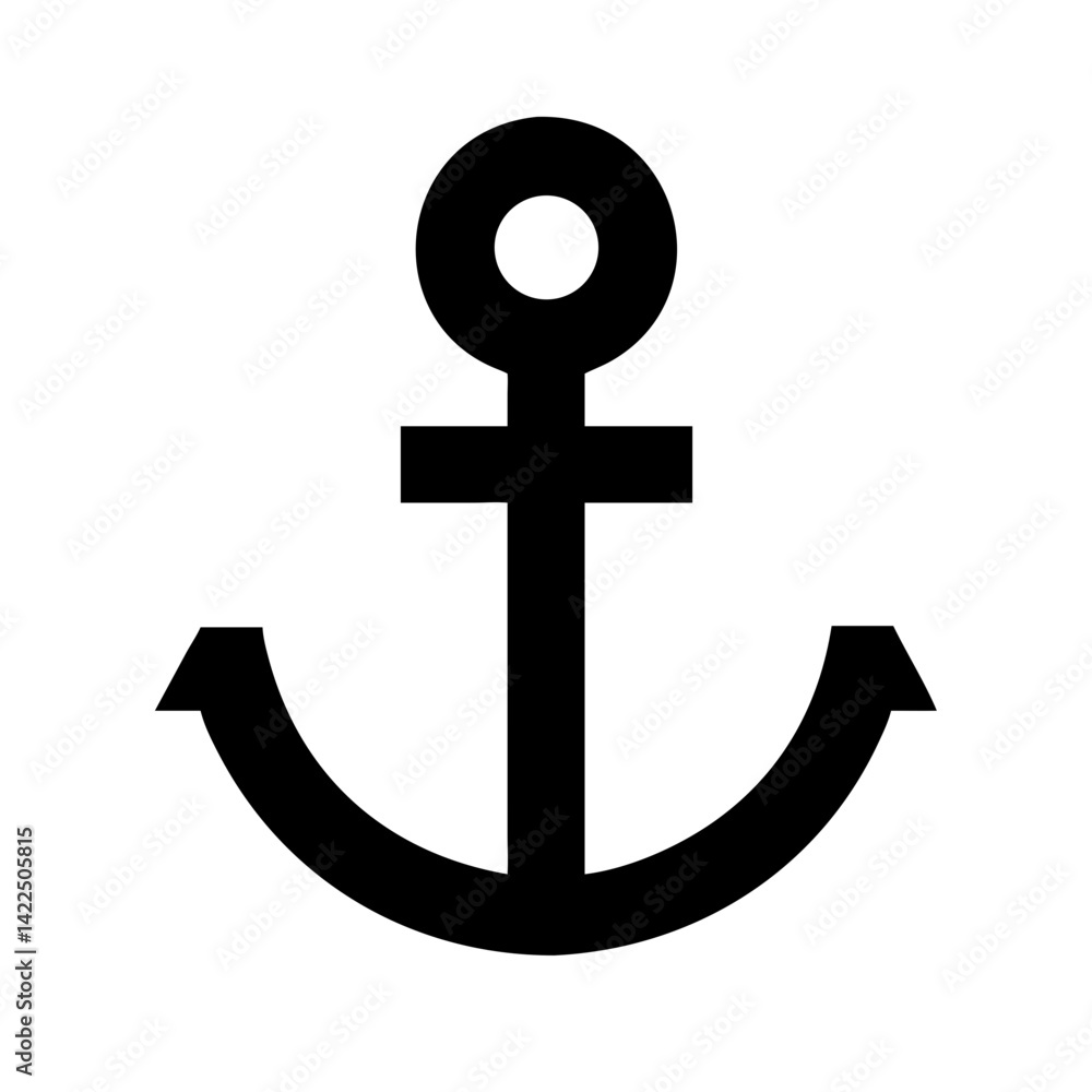 anchor glyph flat vector icon anchor glyph flat vector icon