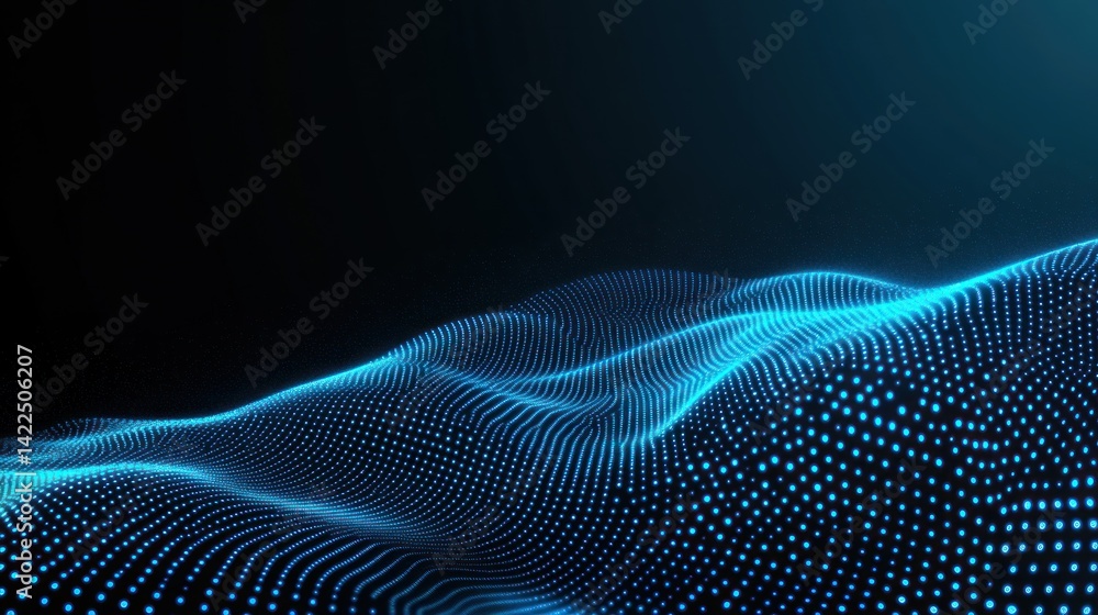Abstract digital background with flowing particles and dark space Abstract digital background with flowing particles and dark space