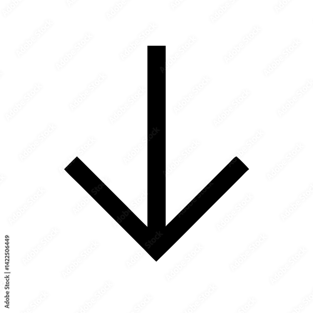 arrow down small big glyph flat vector icon arrow down small big glyph flat vector icon