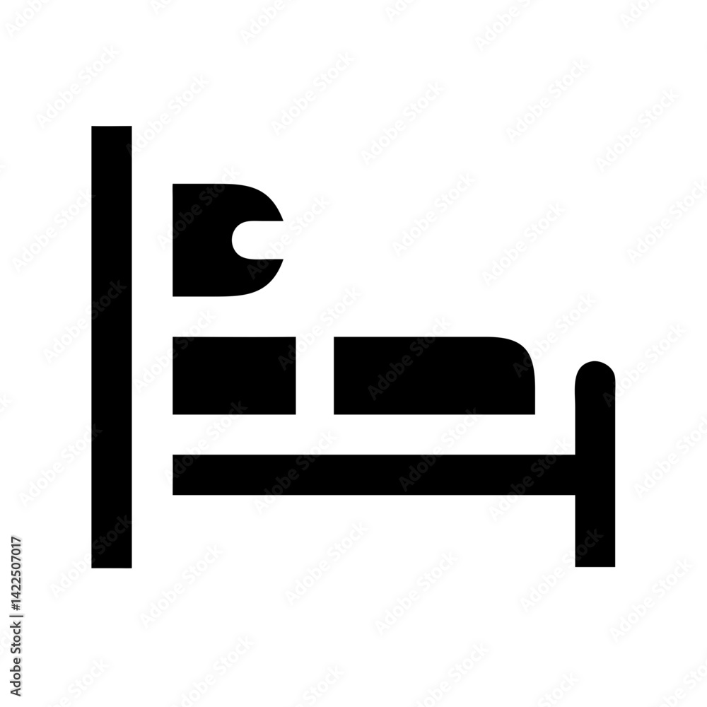 bed empty glyph flat vector icon bed empty glyph flat vector icon