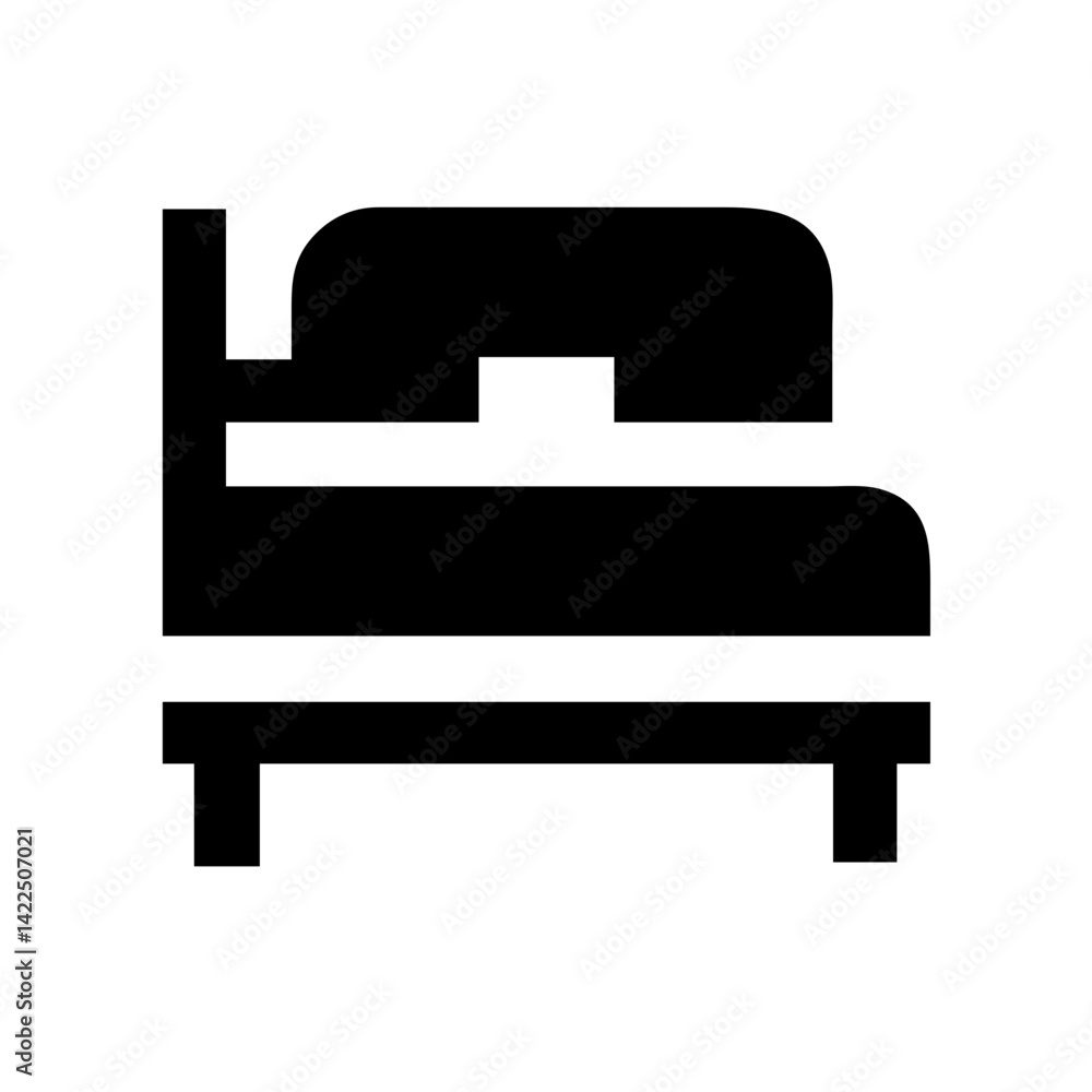 bed empty glyph flat vector icon bed empty glyph flat vector icon