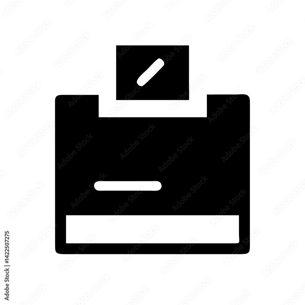 box ballot glyph flat vector icon box ballot glyph flat vector icon