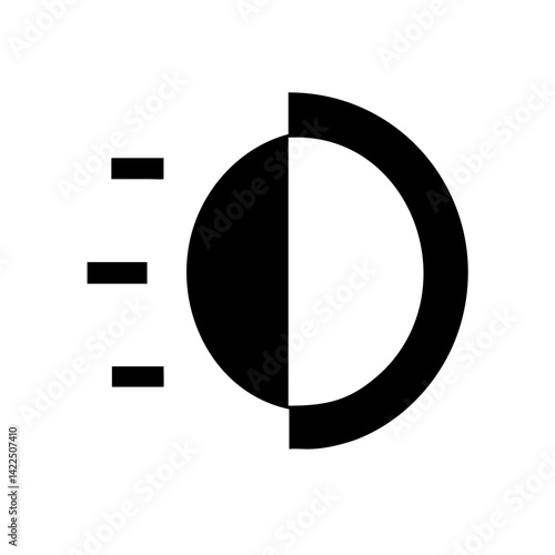 brightness low glyph flat vector icon