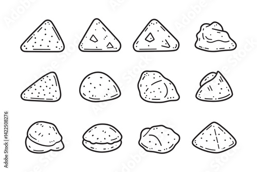 Scones Minimalist 2D Line Art Drawing