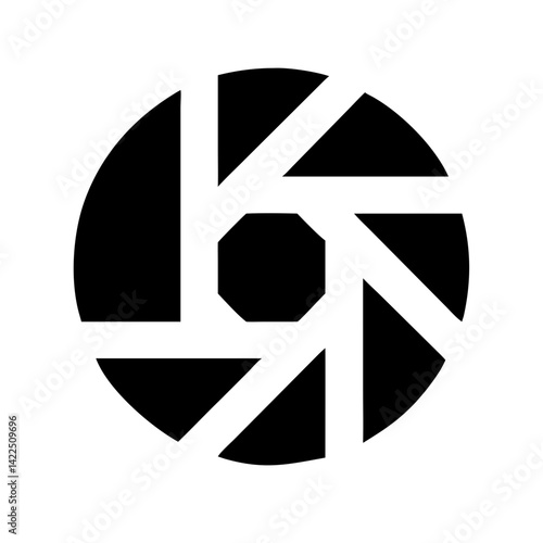 aperture glyph flat vector icon