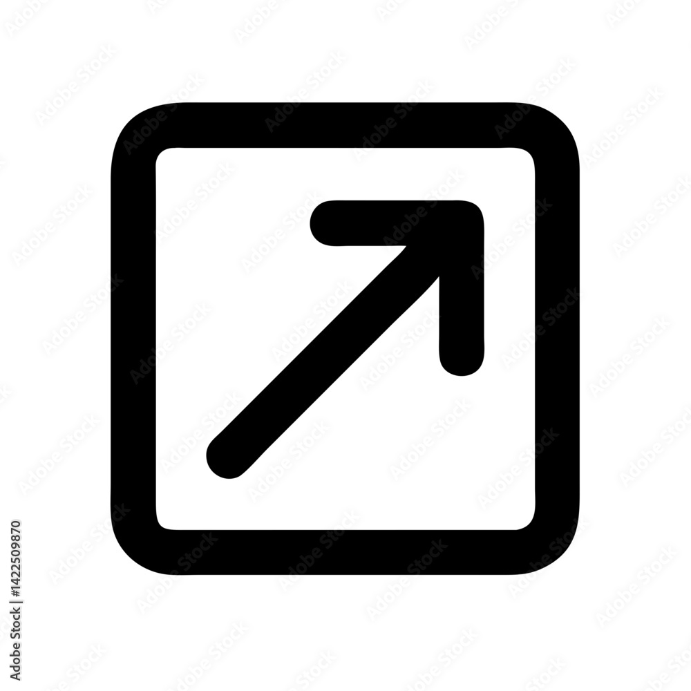 arrow up right from square glyph flat vector icon arrow up right from square glyph flat vector icon