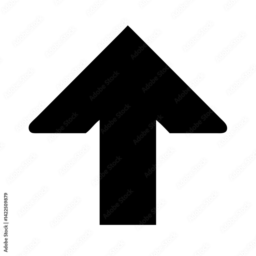 arrow up glyph flat vector icon arrow up glyph flat vector icon