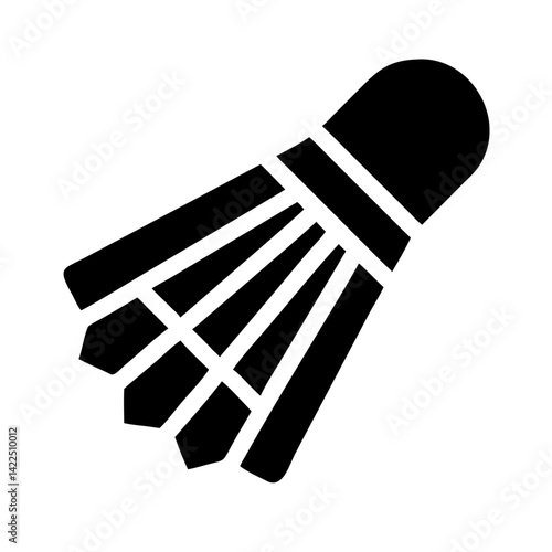 badminton glyph  flat vector icon