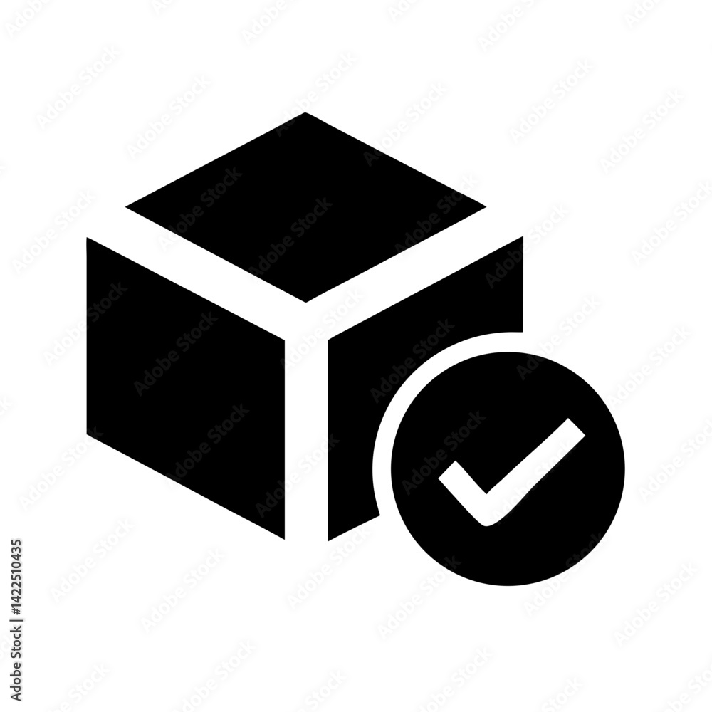 box circle check glyph flat vector icon box circle check glyph flat vector icon