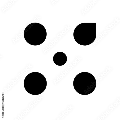 braille a glyph flat vector icon