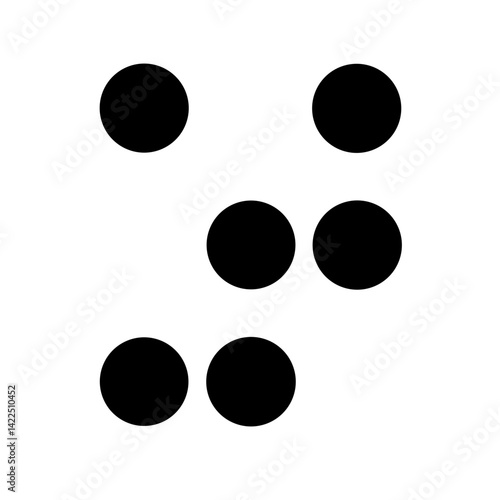 braille a glyph flat vector icon