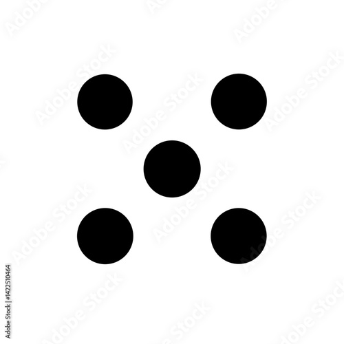 braille a glyph  flat vector icon